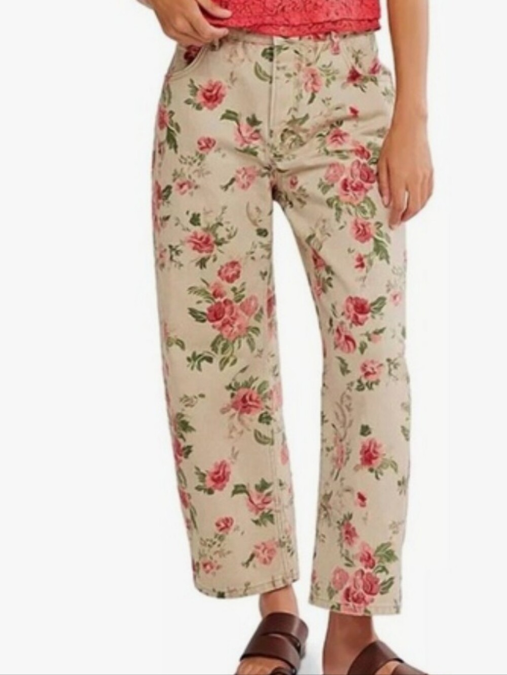 Free People Deep Trance Jeans Wallpaper Foral Size 30